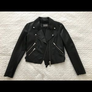 Mackage black leather jacket
